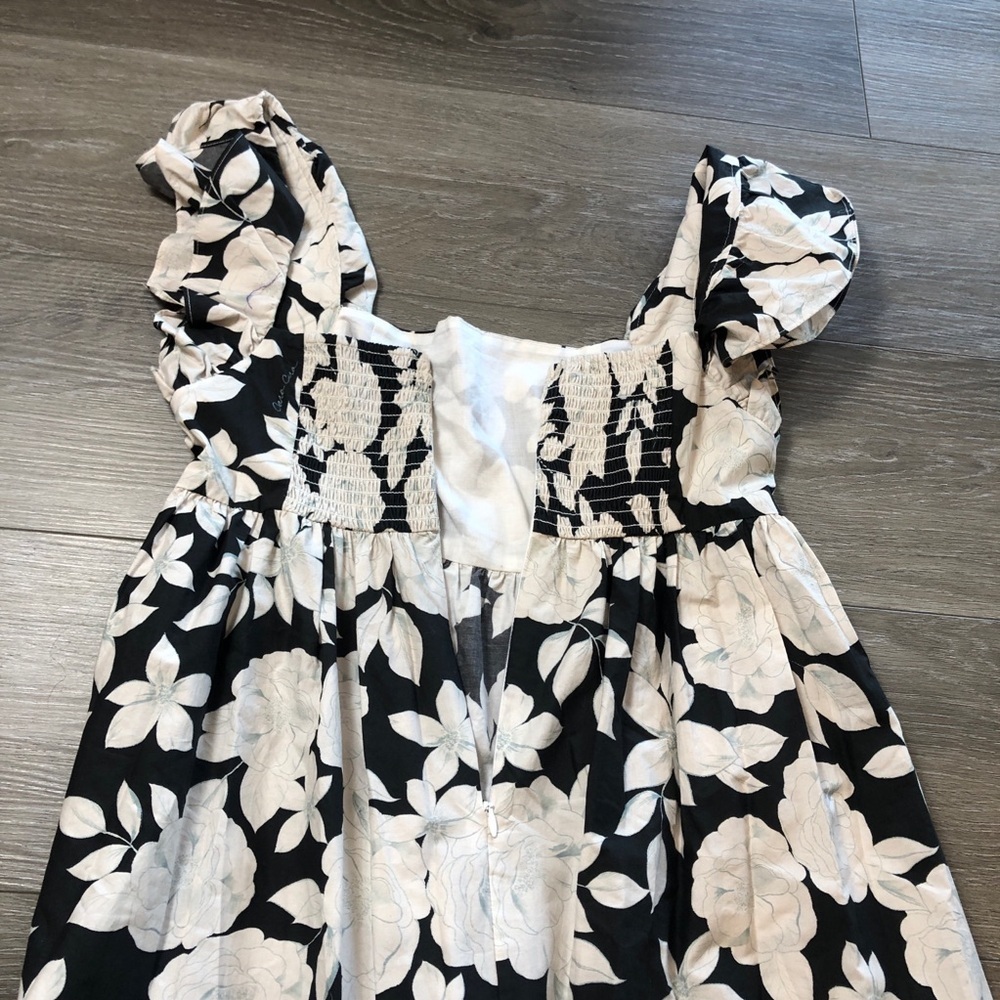 Cara Cara Darby Black Graphic Floral Midi Dress Womens Size XS NWT - Picture 11 of 11